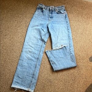 Zara High Waist Light Blue Denim Jeans